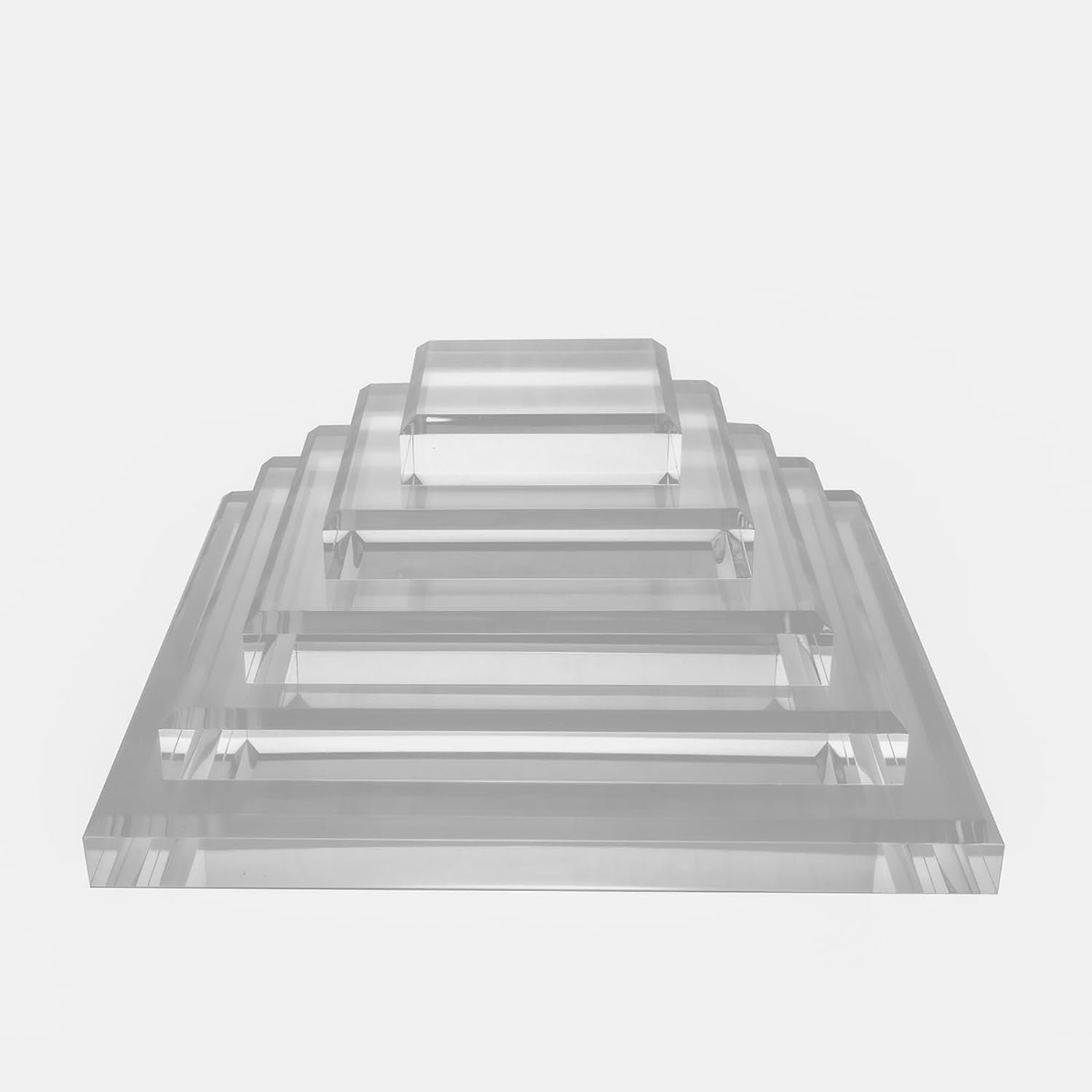 CiaoHER Clear Acrylic Square Display Riser Stand 1in Thick 8x8