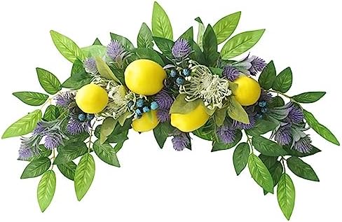 Emivery Artificial Lemon Flower Swag with Blueberry