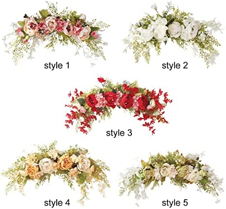 Artificial Peony Arch Swag 295 Inch Silk Floral Decor