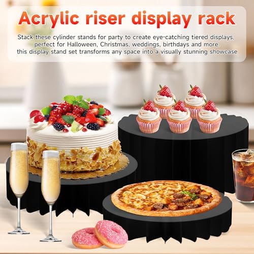 4-Pack Acrylic Buffet Risers for Party Displays
