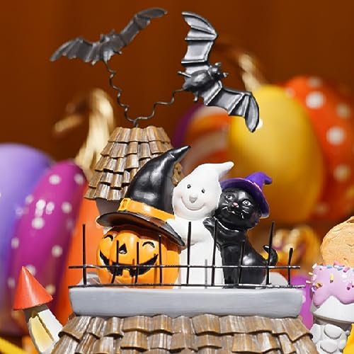 Newman House Studio Halloween Ghost and Cat Figurine Set