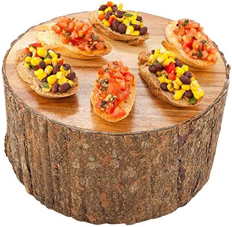 Restaurantware 10x5 Inch Rustic Wood Riser Stand