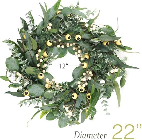 HomeKaren 22 Inch Front Door Wreath