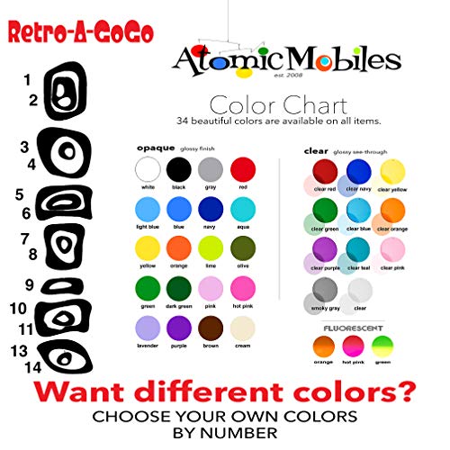 Black Retro-A-GoGo Hanging Art Mobile 9x48