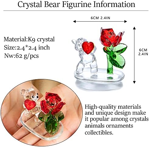 HD Crystal Butterfly and Bear Figurine Set 1