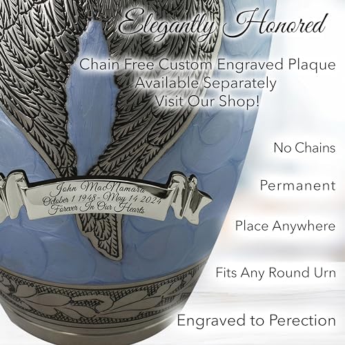 Extra Large Blue Angel Cremation Urn for Adult Male