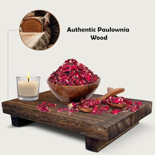Wood Riser Rustic - Brown Rectangular Pedestal Stand