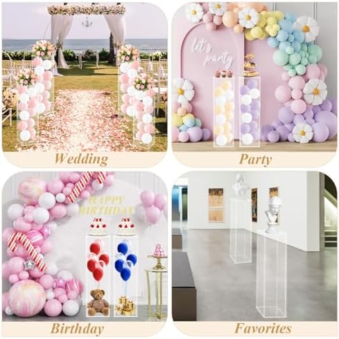 40 Acrylic Pedestal Display 2 Pack Clear Display Riser Box