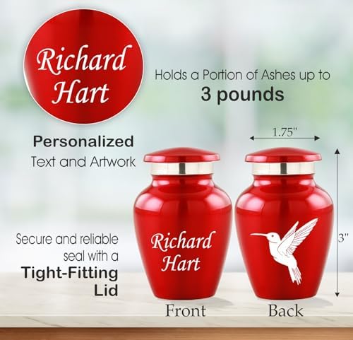 Personalized Hummingbird Cremation Urn - Decorative Keepsake for Adult Ashes