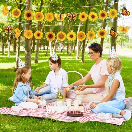 36 Pcs Spring Tree Hanging Decorations Sunflower Butterfly Set