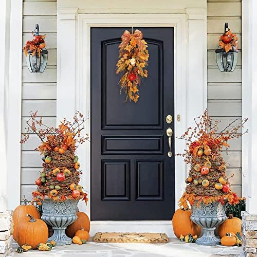 2 Pcs Artificial Maple Swag Wreaths Fall Decor
