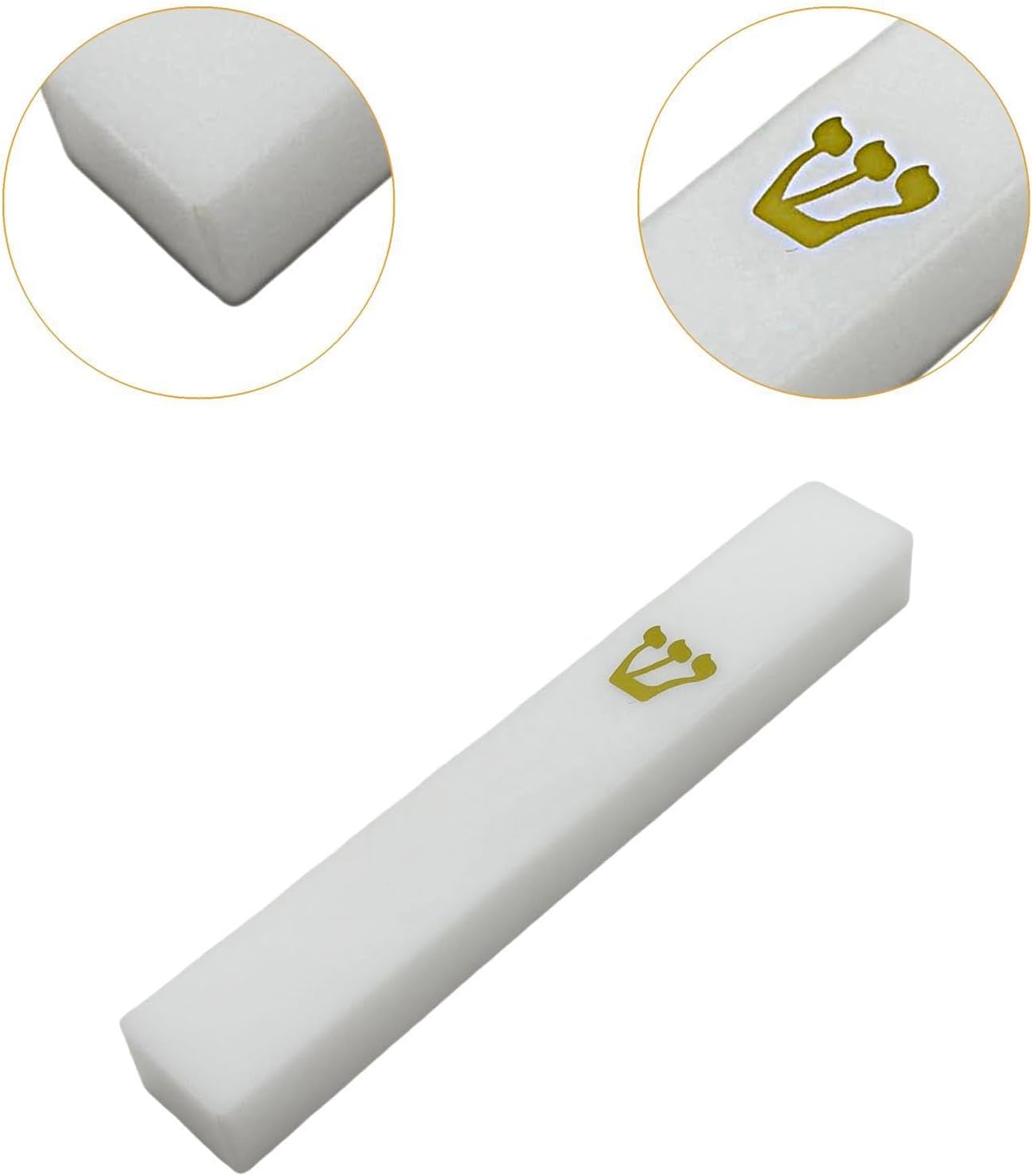 White Acrylic Mezuzah Case for Home Decor