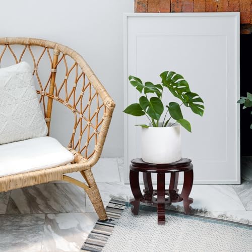 Hemoton 8 Inch Wooden Display Stand for Home Decor