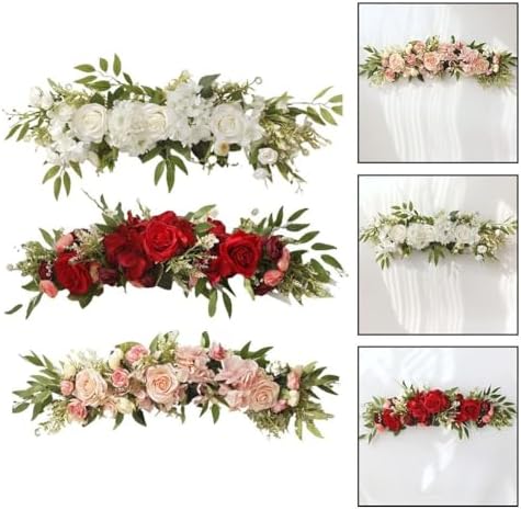 Elegant Silk Rose Flower Swag for Wedding Arch