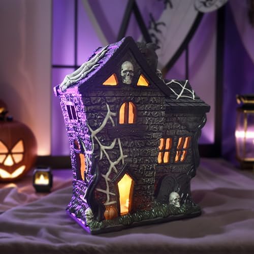 Halloween Village Houses Haunted House Figurine Decor