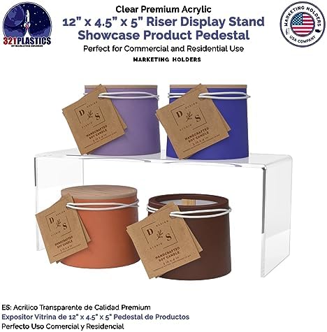Marketing Holders Acrylic Display Riser Stand 12x45 Inch