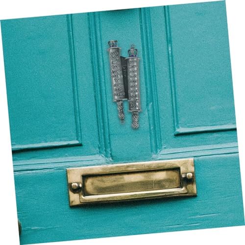 VALICLUD Metal Mezuzah Scroll Door Plaque 2-Piece Set