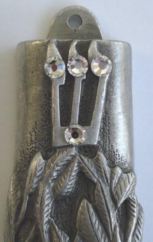 Handcrafted Pewter Wedding Mezuzah with Scroll
