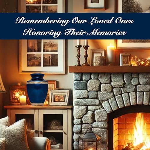 Blue Brass Cremation Urn - Torino Model for Adult Ashes