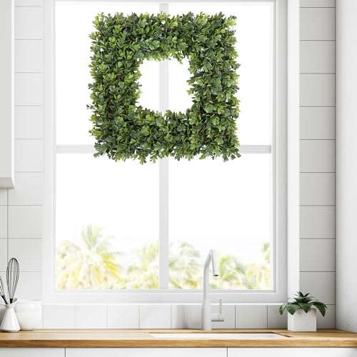 165-Inch Boxwood Wreath - UV Resistant Artificial Wreath for Front Door