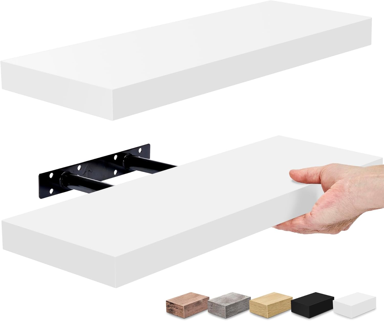 Sorbus Floating Shelves Wall Mount White 2 Pack