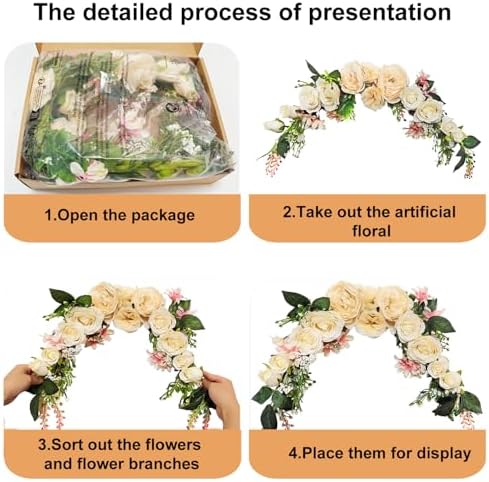 OrgMemory Artificial Floral Swag 20 Bent Length