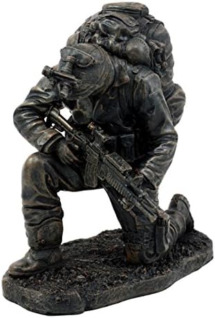 Ebros Gift Kneeling Soldier Courage Figurine