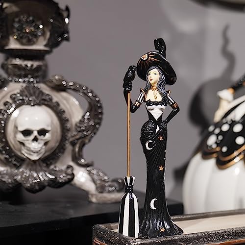 Newman House Studio Halloween Witch Figurine - Magic Broom Collectible Statue 25x175x75 in