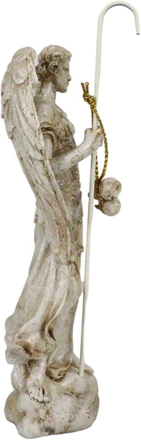 Ebros Ivory Painted Saint Raphael Figurine 5 Inch Tall