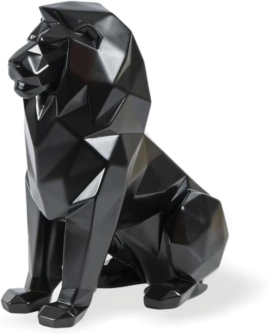 Artarium Black Lion Statue Home Decor Showpiece