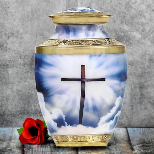 Heavenly Cross Cremation Urn for Human Ashes