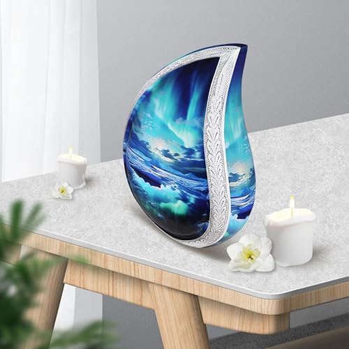 M MEILINXU Elegant Teardrop Cremation Urn