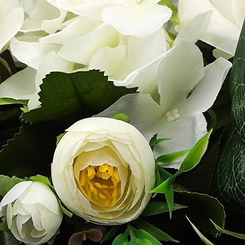 256 Inch Artificial Rose Flower Swag with Green Leaves