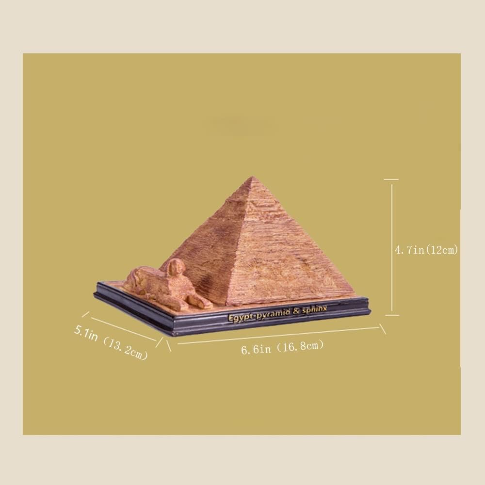 Egyptian Pyramid Statue Model Sphinx Figurine