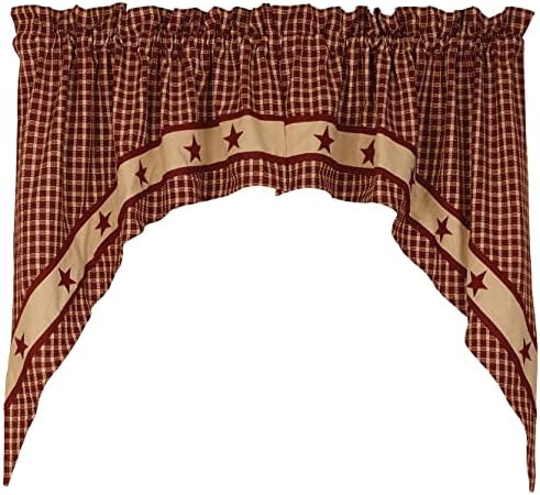 Country House Collection Burgundy Prairie Star Swag 36-inch