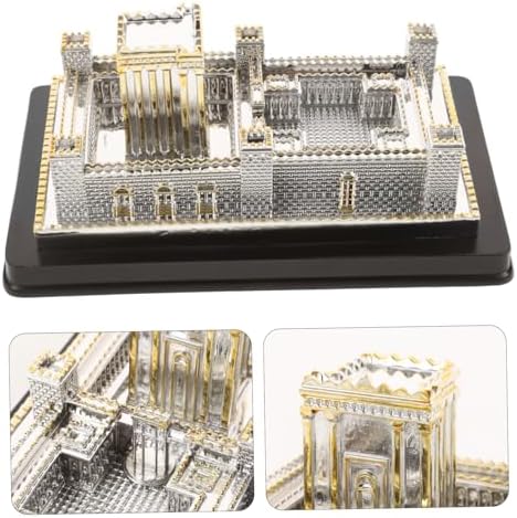 Amosfun Miniature Jerusalem Temple Resin Decor Figurine Set