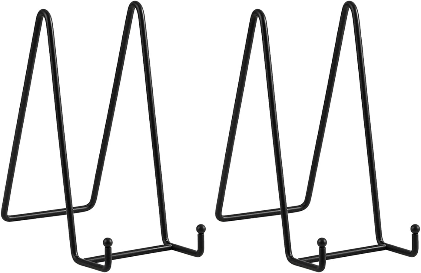 Lionwei Lionweli 8 Inch Tabletop Metal Plate Display Stand - 2 Pack Black