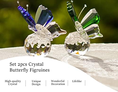 HD Butterfly Bird Crystal Figurine Set