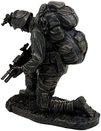 Ebros Gift Kneeling Soldier Courage Figurine