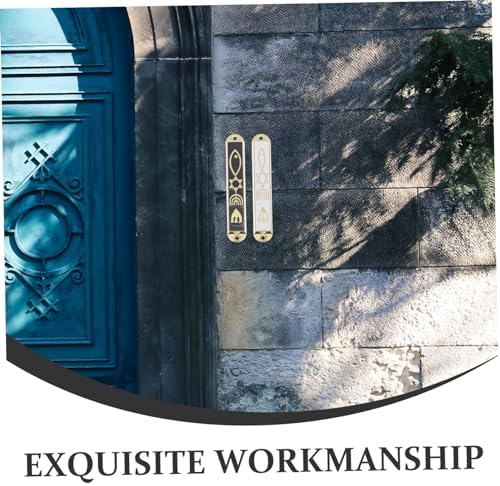 PRETYZOOM 2pcs Metal Mezuzah Door Decor Wall Art
