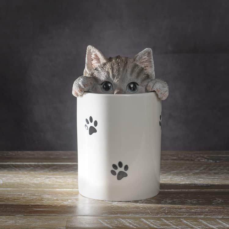 Pacific Giftware Grey Cat Treat Storage Jar