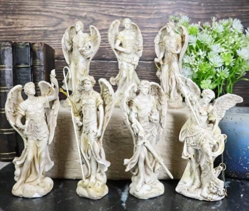 Ebros Ivory Painted Angelic Council Statue 5 Inch Figurine