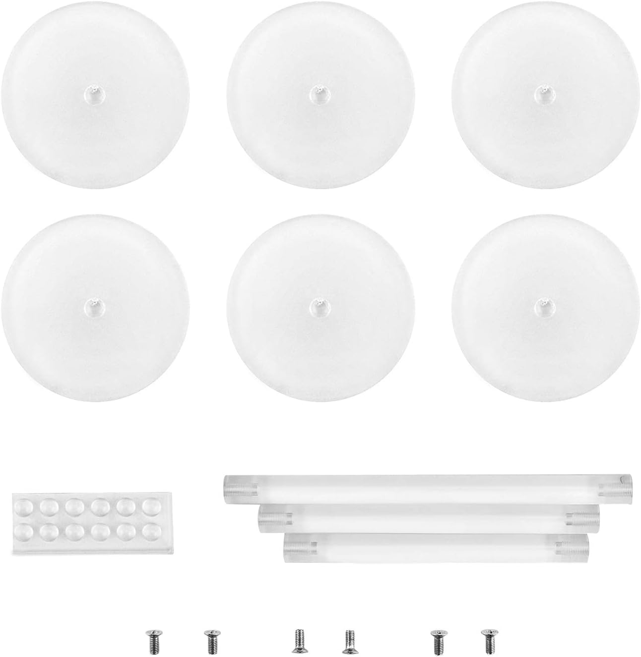 QWORK Clear Acrylic Display Riser Stands 4 Sets 12 Pcs
