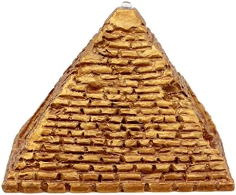 Ebros Gift Golden Pyramid LED Desk Ornament Figurine 325 Wide