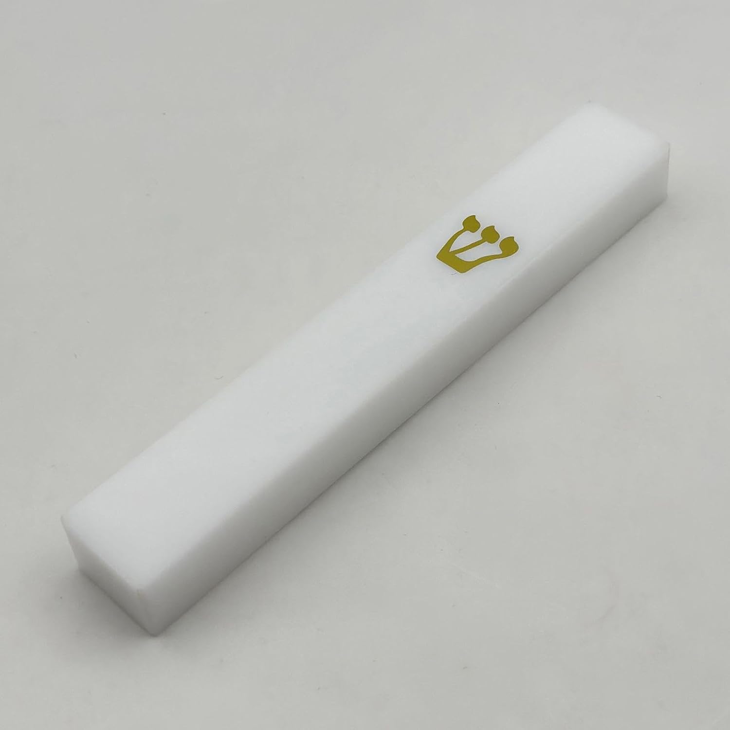 White Acrylic Mezuzah Case for Home Decor