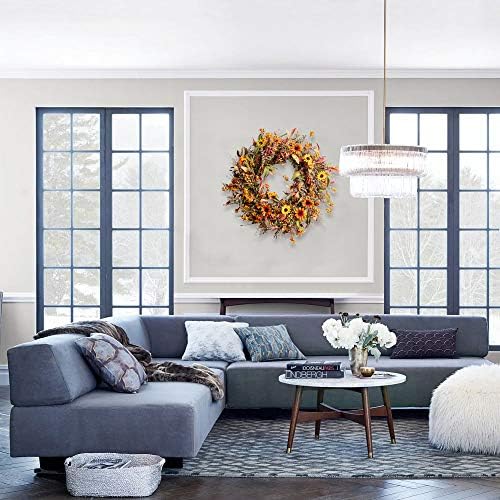24 Inch Artificial Fall Wreath for Front Door