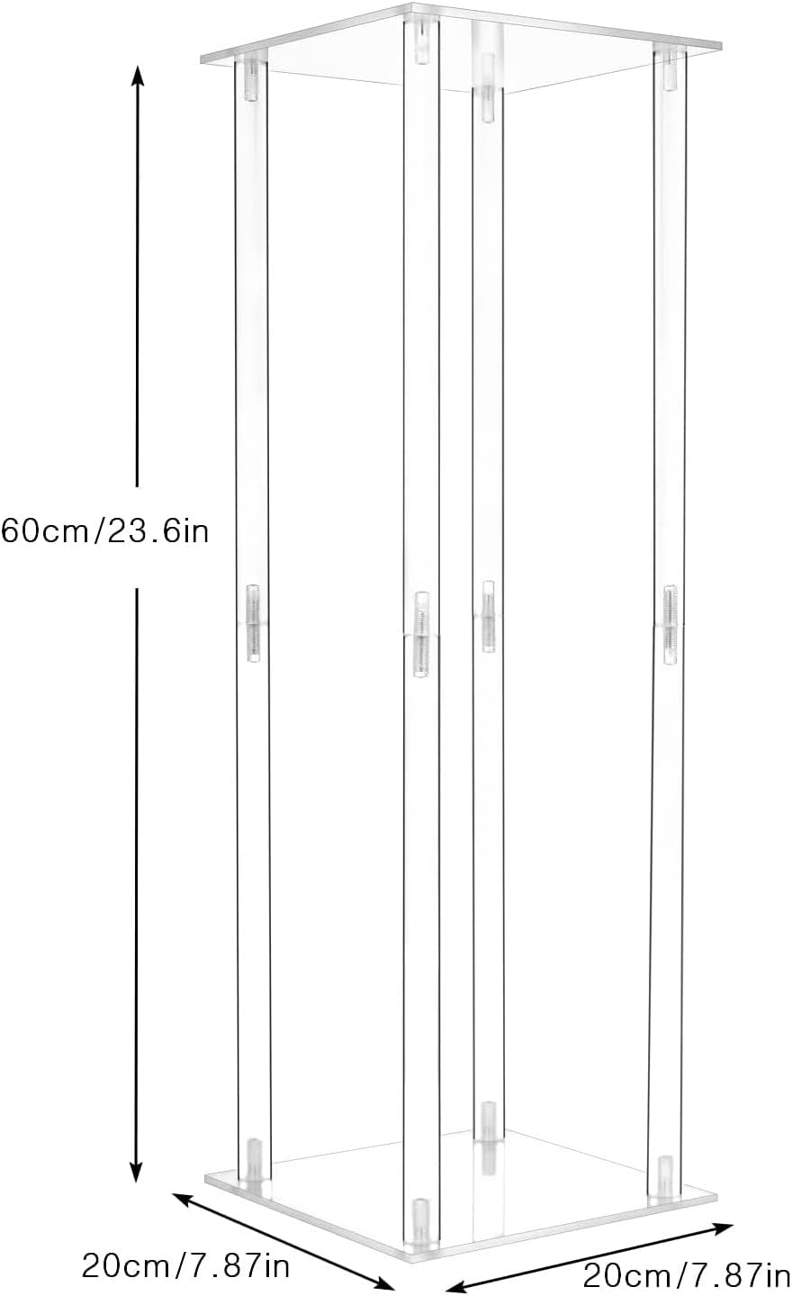 LANLONG 2 Pcs Acrylic Vase Wedding Centerpieces