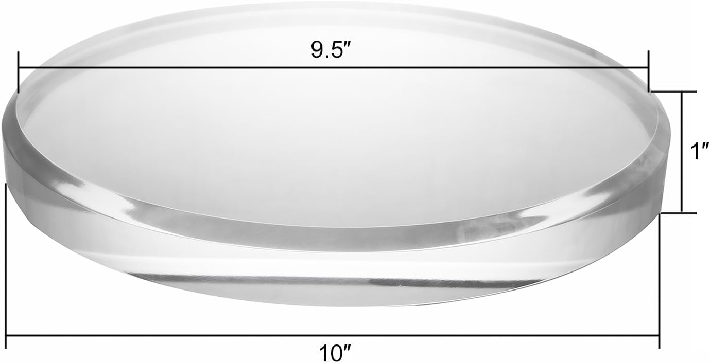 CiaoHER Clear Acrylic Disc Display Riser 10 Inch
