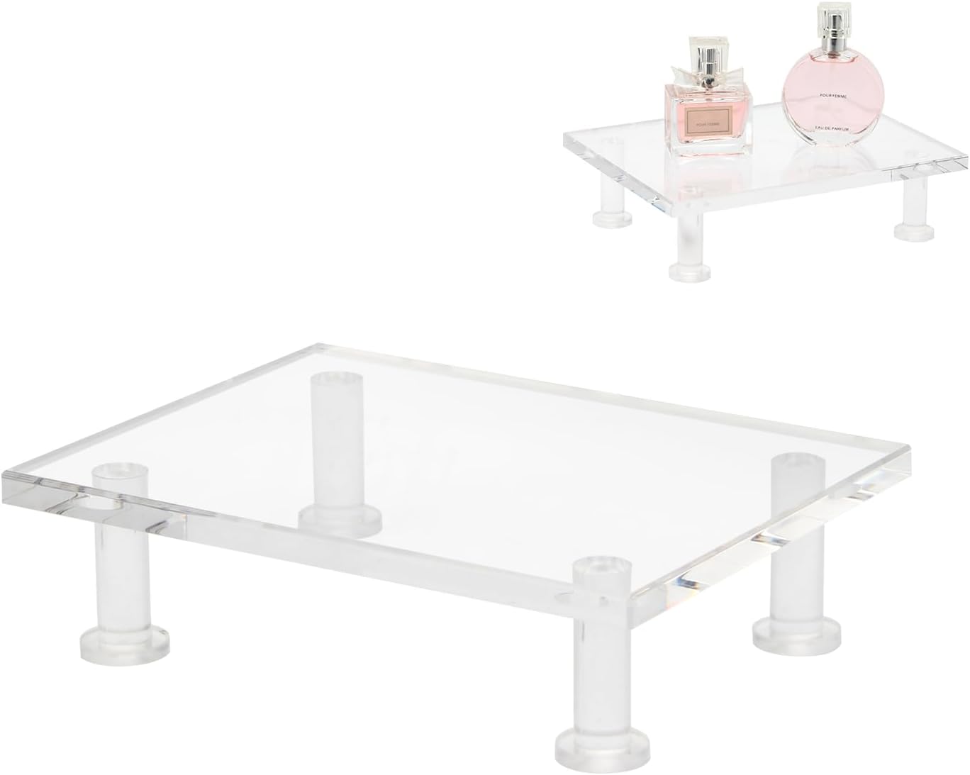 Clear Acrylic Pedestal Tray for Home Display