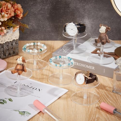 BENECREAT 6Set Acrylic Display Stand for Jewelry and Decor